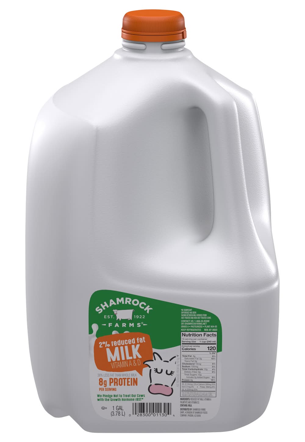 Shamrock Farms 2% Reduced Fat Milk (3.78 L)