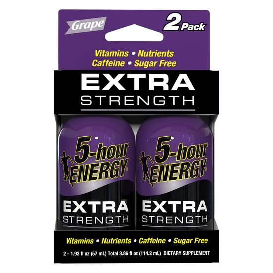 5-Hour Extra Strength Grape Energy Shot (2 ct, 1.93 fl oz)