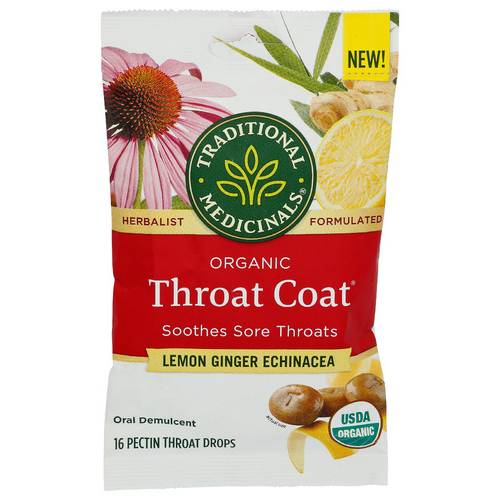 Traditional Medicinals Organic Lemon Ginger Throat Coat Drops