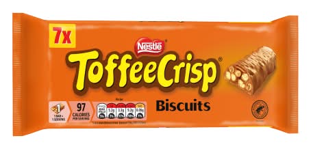 Nestlé Milk Chocolate, Toffee Crisp Biscuit Bar (7 pack)