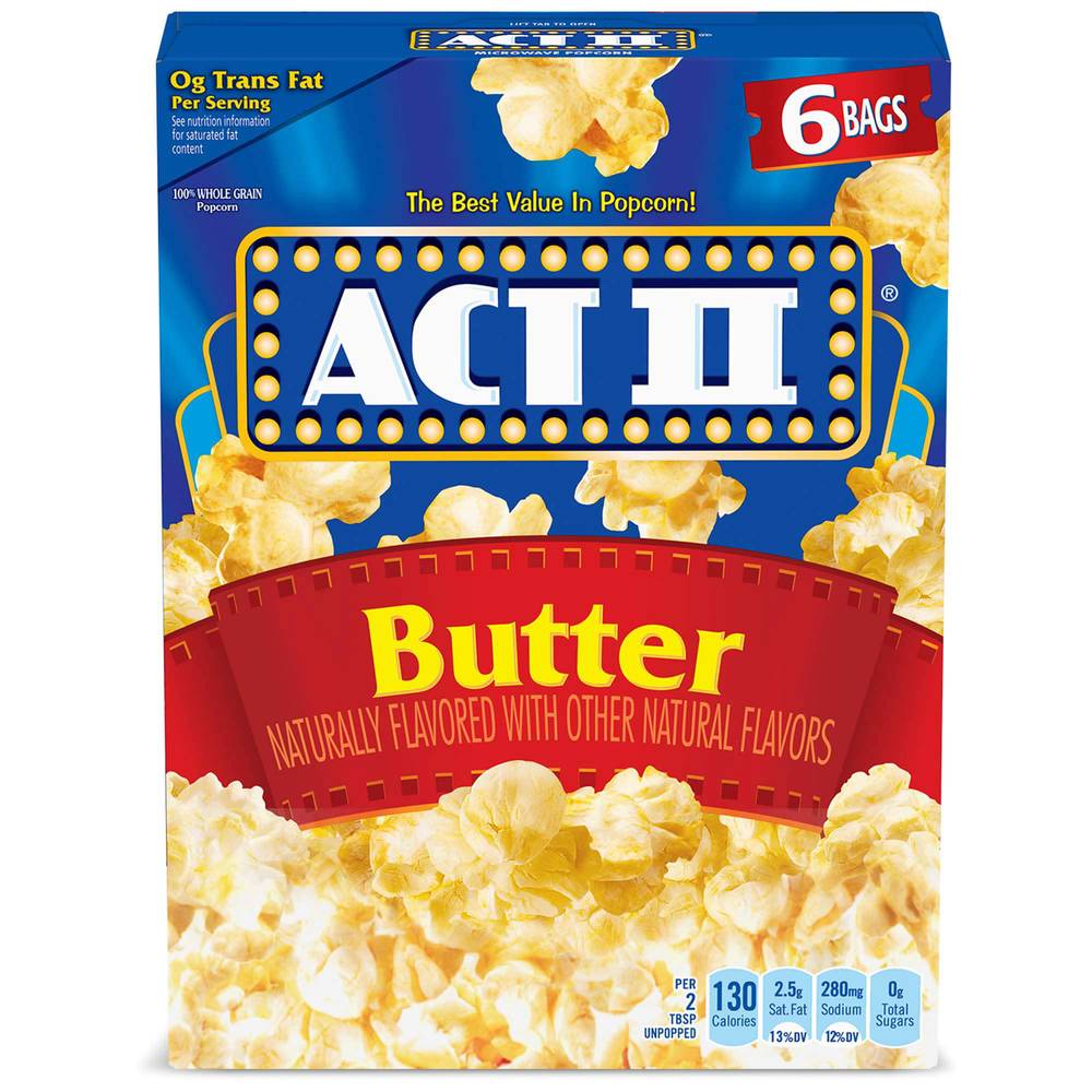 Act Ii Microwave Butter Popcorn (6 ct)