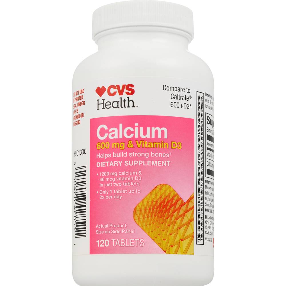 CVS Health Calcium & Vitamin D3 Tablets, 120 CT