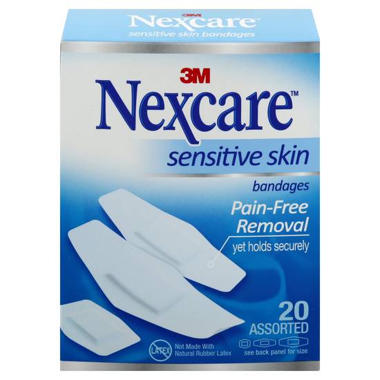 Nexcare Sensitive Skin Pain-Free Removal Bandages (20 ct)