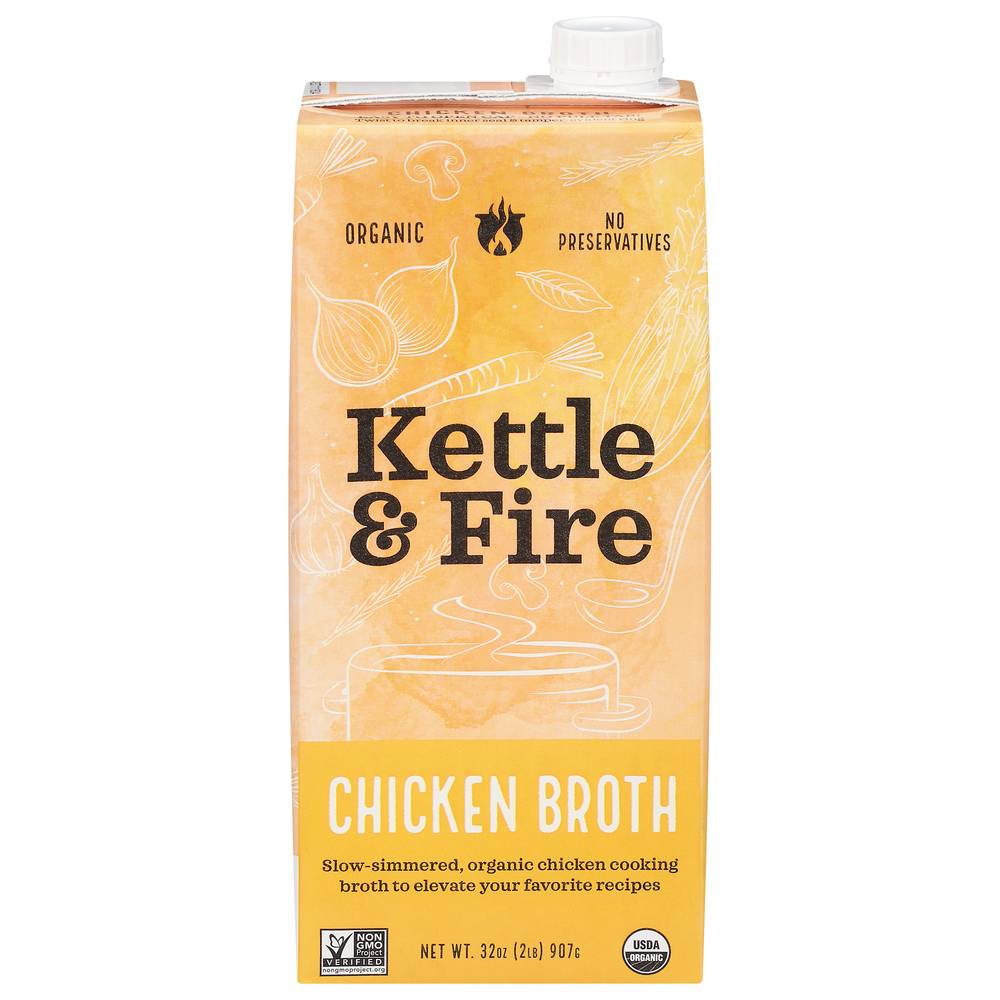 Kettle & Fire Organic Broth, Chicken (32 oz)