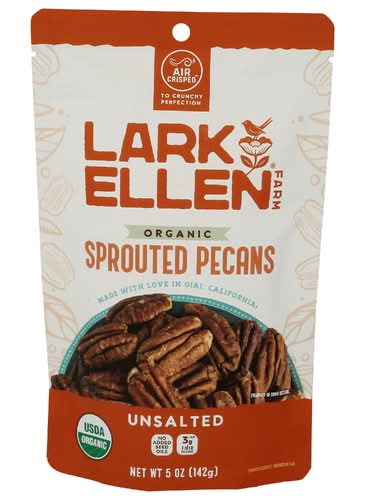 Lark Ellen Farm Organic Unsalted Sprouted Pecans