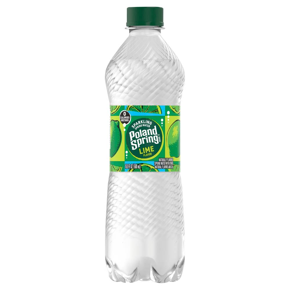 Poland Spring Lime Sparkling Water (16.9oz plastic bottle)