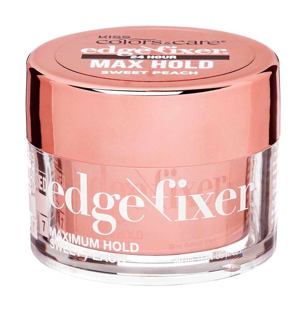 KISS Colors & Care Max Hold Edge Fixer, Peach (1.01 fl oz)