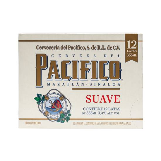 Pacifico Suave Lata 12 Pack 355 mL