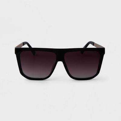 A New Day Womens Plastic Shield Sunglasses, Black