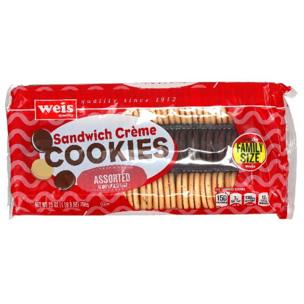 Weis Sandwich Creme Cookies, Assorted (25 oz)