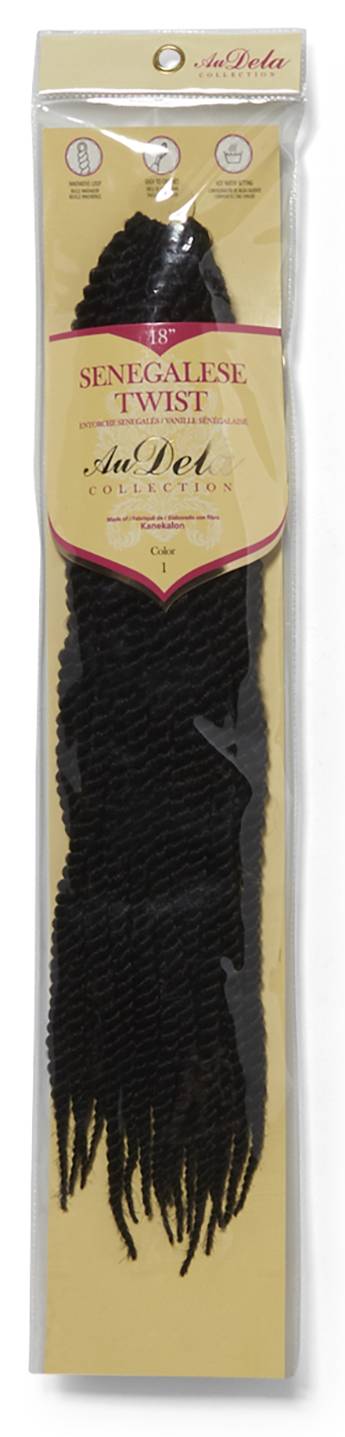 Senegalese Twist Black 18 Inch Braiding Hair (18 INCH, #1 Black)