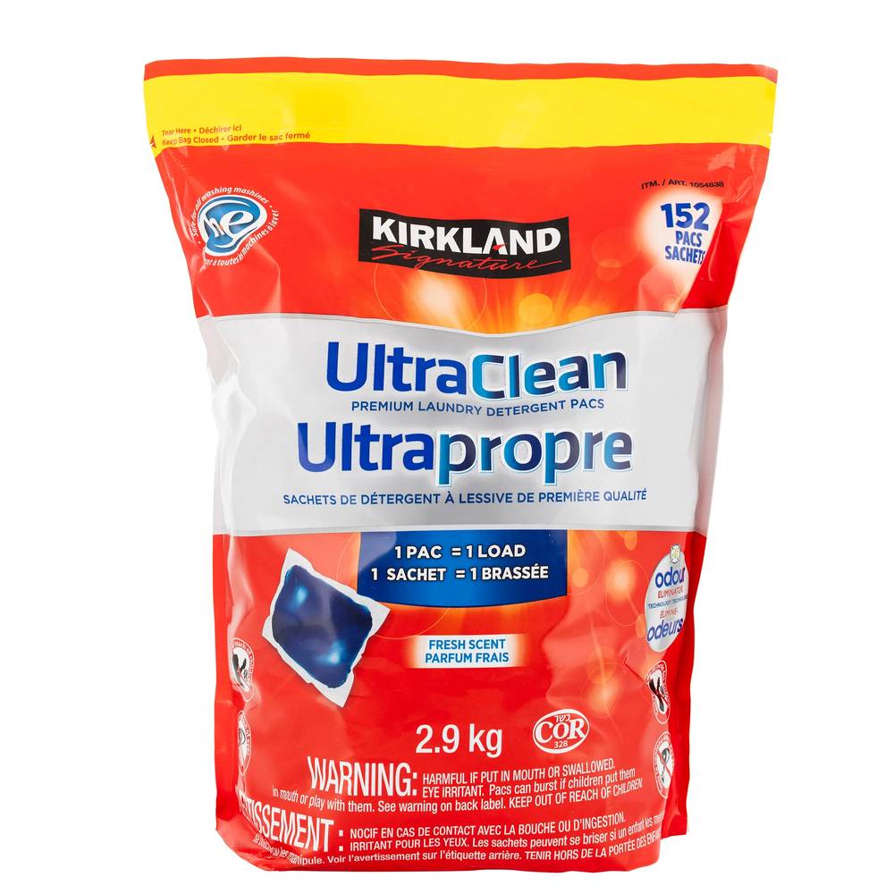 Kirkland Signature Sachets de Détergent à Lessive de Premiére Qualité (152 unités) - Premium Laundry Detergent Pacs (152 units)