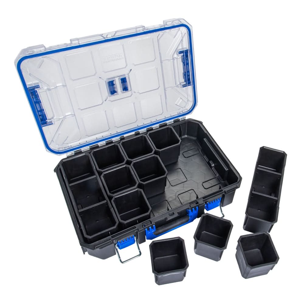 Kobalt CASESTACK 14-in W x 21-in H x 5.1-in D Black Plastic Tool Box