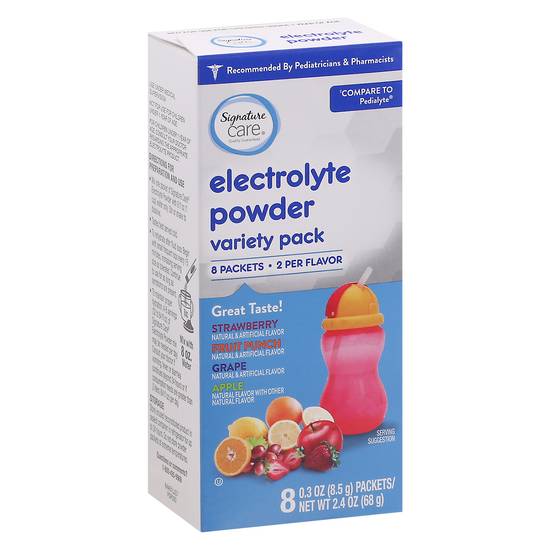Signature Care Electrolyte Powder Variety pack (8 ct, 0.3 oz)