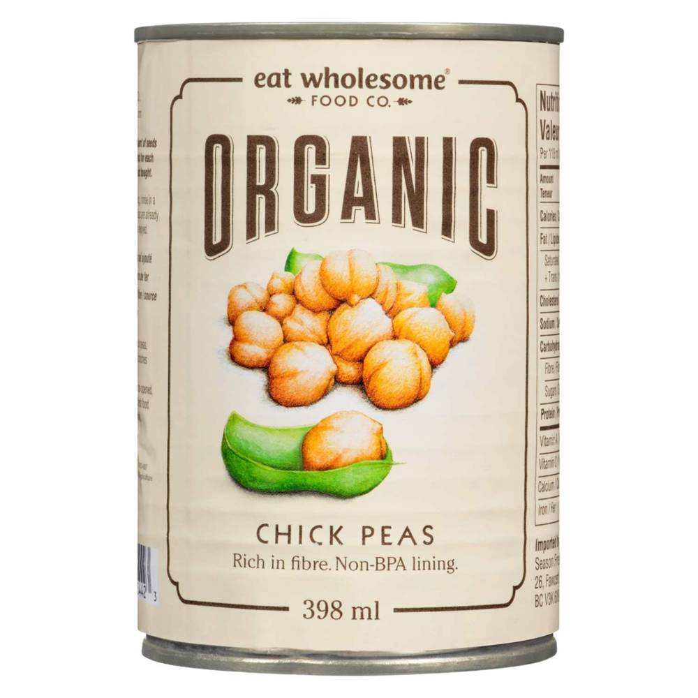 Eat Wholesome Organic Chick Peas (398 ml)