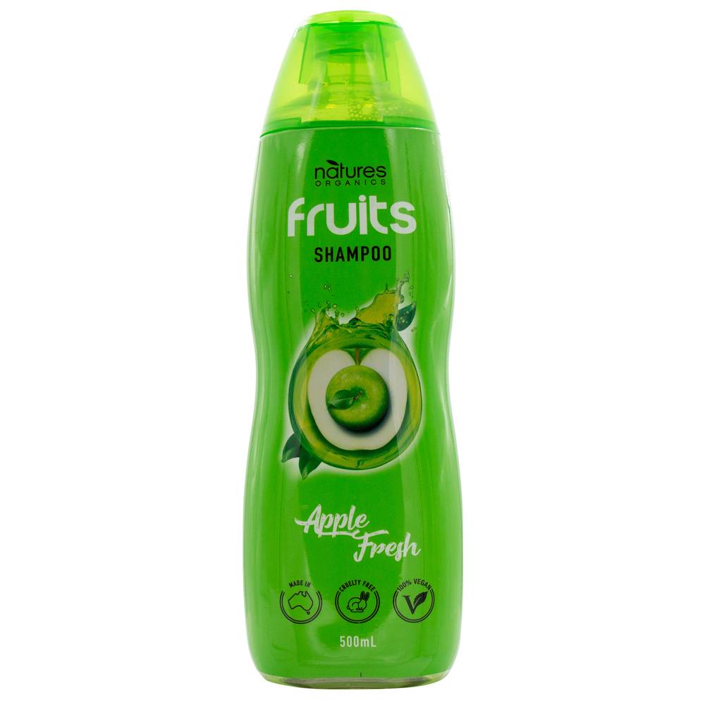 Natures Organics Fruits Shampoo, Apple Fresh (500mL)