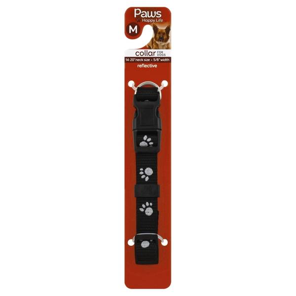 Pw Collar Dog Med Paws 14-20In 5/8"Inw