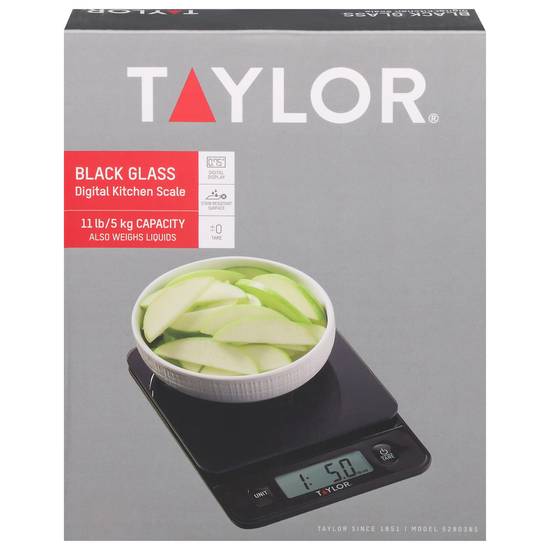 Taylor Black Glass Digital Kitchen Scale