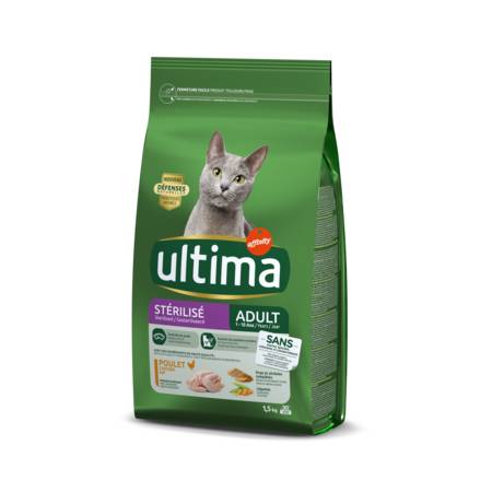 Croquettes pour chats stérilisés au poulet ULTIMA - le sac de 1,5kg