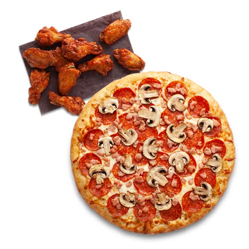 Petite Pizza Canadienne + Ailes de Poulet (10 Ailes)