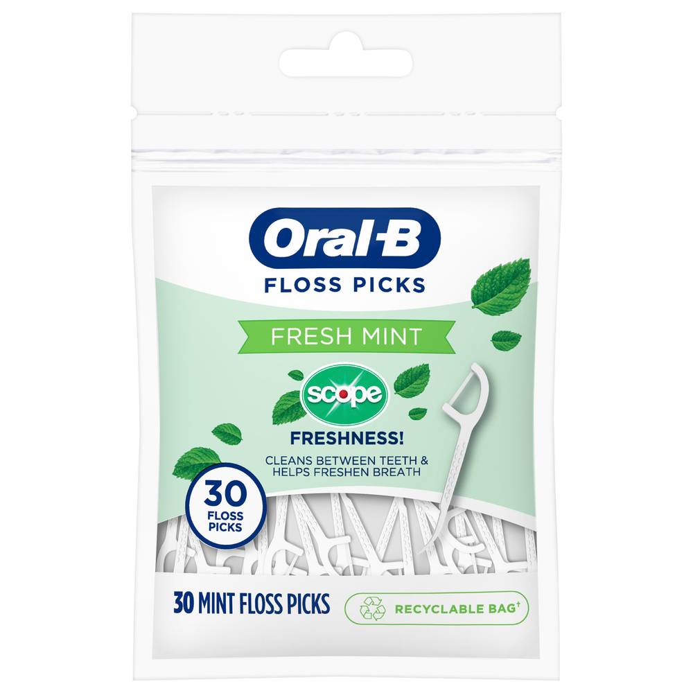 Oral-B Burst Of Scope Floss Picks (30 ct)