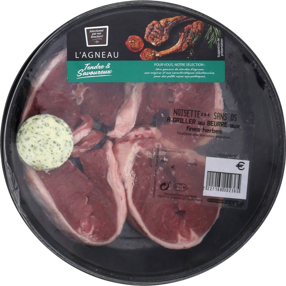 Carrefour - Viande d'agneau noisette sans os à griller