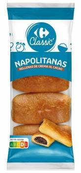 Napolitanas rellenas de chocolate Classic' Carrefour 320 g.