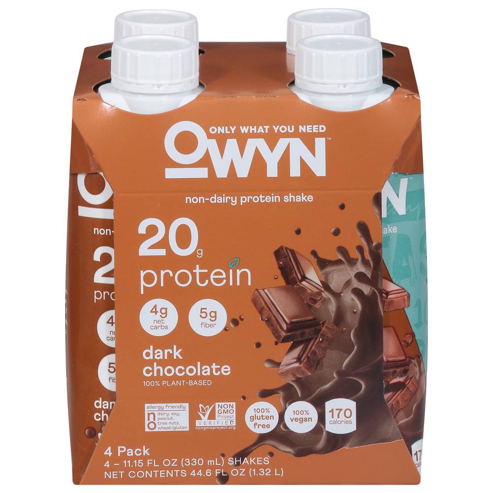 OWYN Dark Chocolate Plant Based Protein Shake (44.6 fl oz)