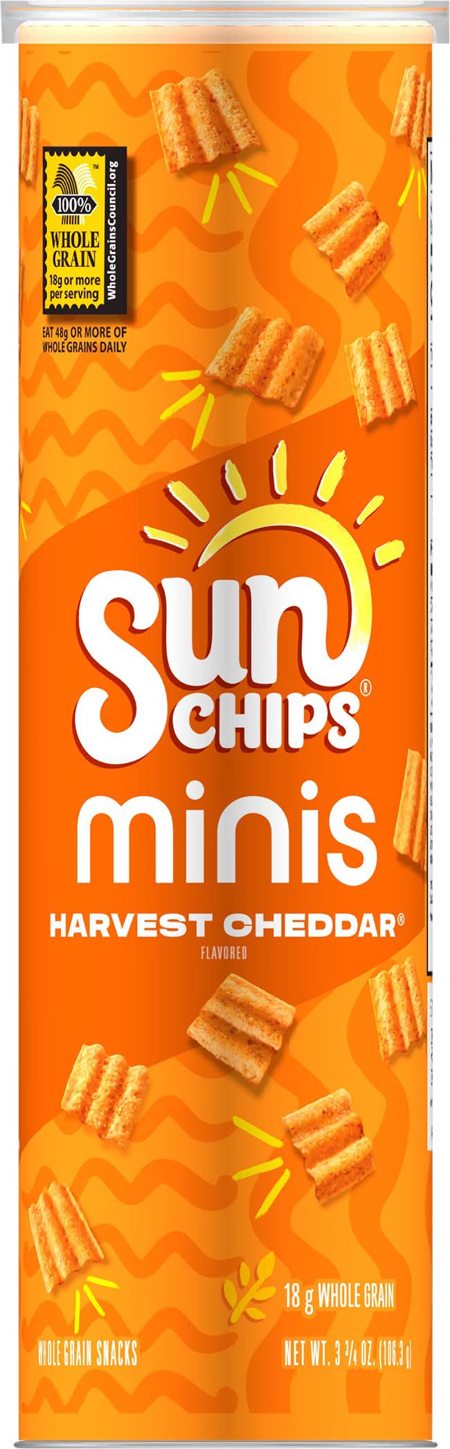 Sun Chips Minis Whole Grain Chips, Harvest Cheddar (3.75 oz)