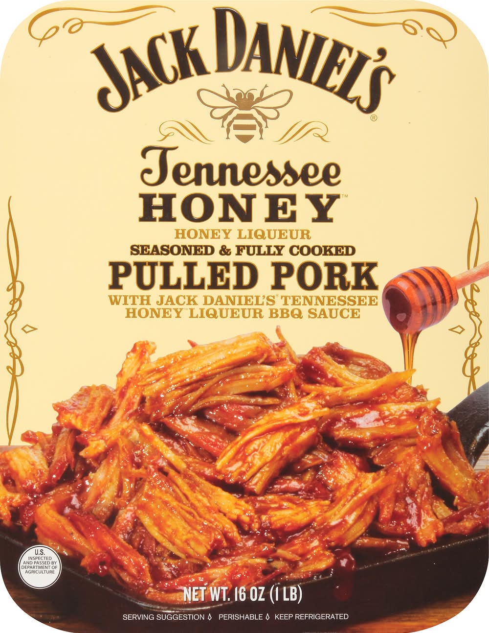 Jack Daniel's Seasoned & Fully Cooked Pulled Pork, Tennessee Honey (16 oz)