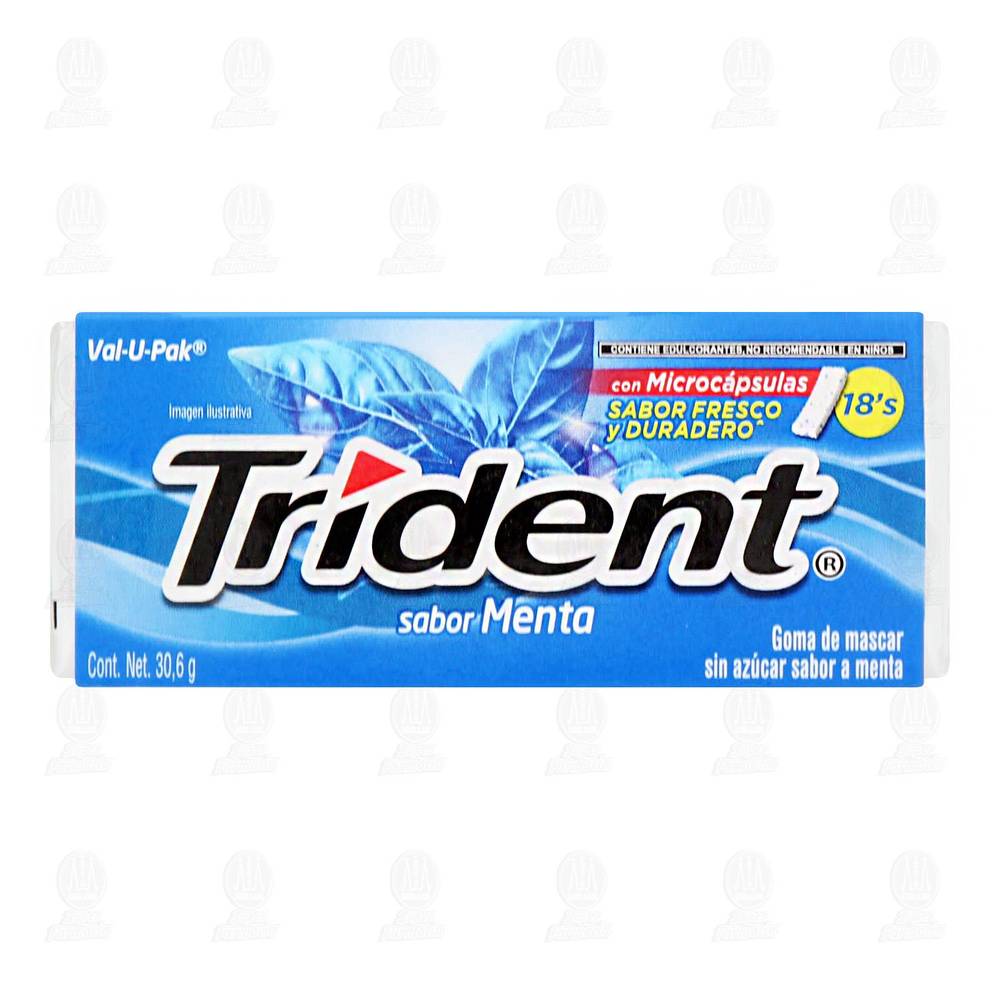 Trident · Goma de mascar sabor menta (18 un)