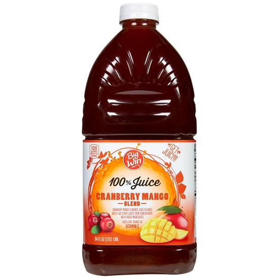 Order Big Win Cranberry Mango Juice Blend 100% Juice (64 oz) food online from Rite Aid store, Shawnee on bringmethat.com