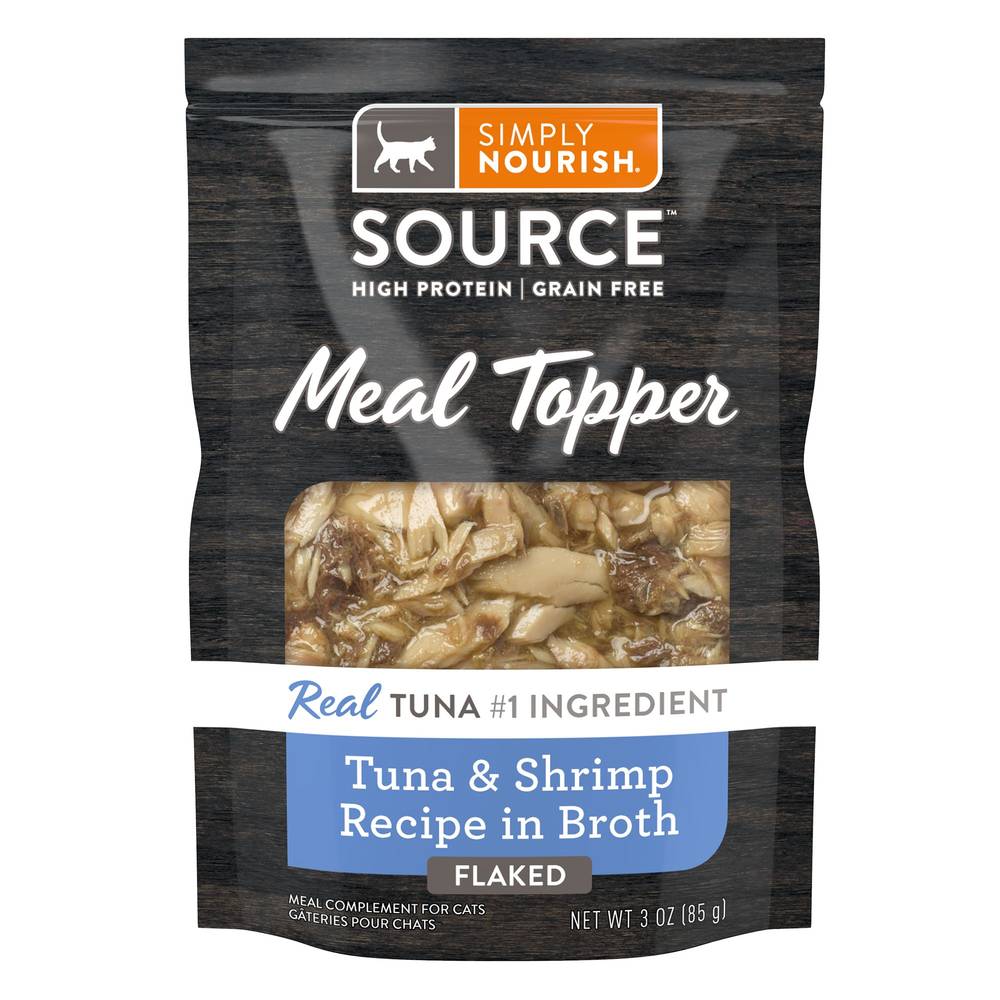 Simply Nourish® Source Cat Meal Topper - 3 Oz, Natural, High-Protein, Grain Free (Flavor: Tuna & Shrimp, Size: 3 Oz)