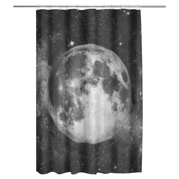 R+R Full Moon PEVA Shower Curtain