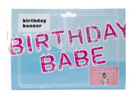 'Birthday Babe' Happy Birthday Banner 6ft