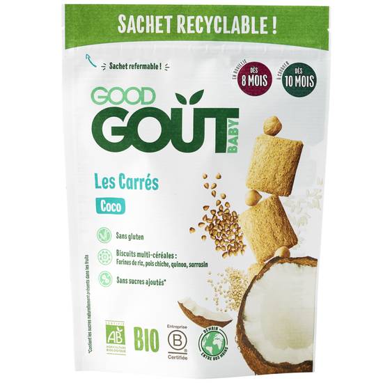 Good Goût - Les carrés noix de coco bio dès 8 mois