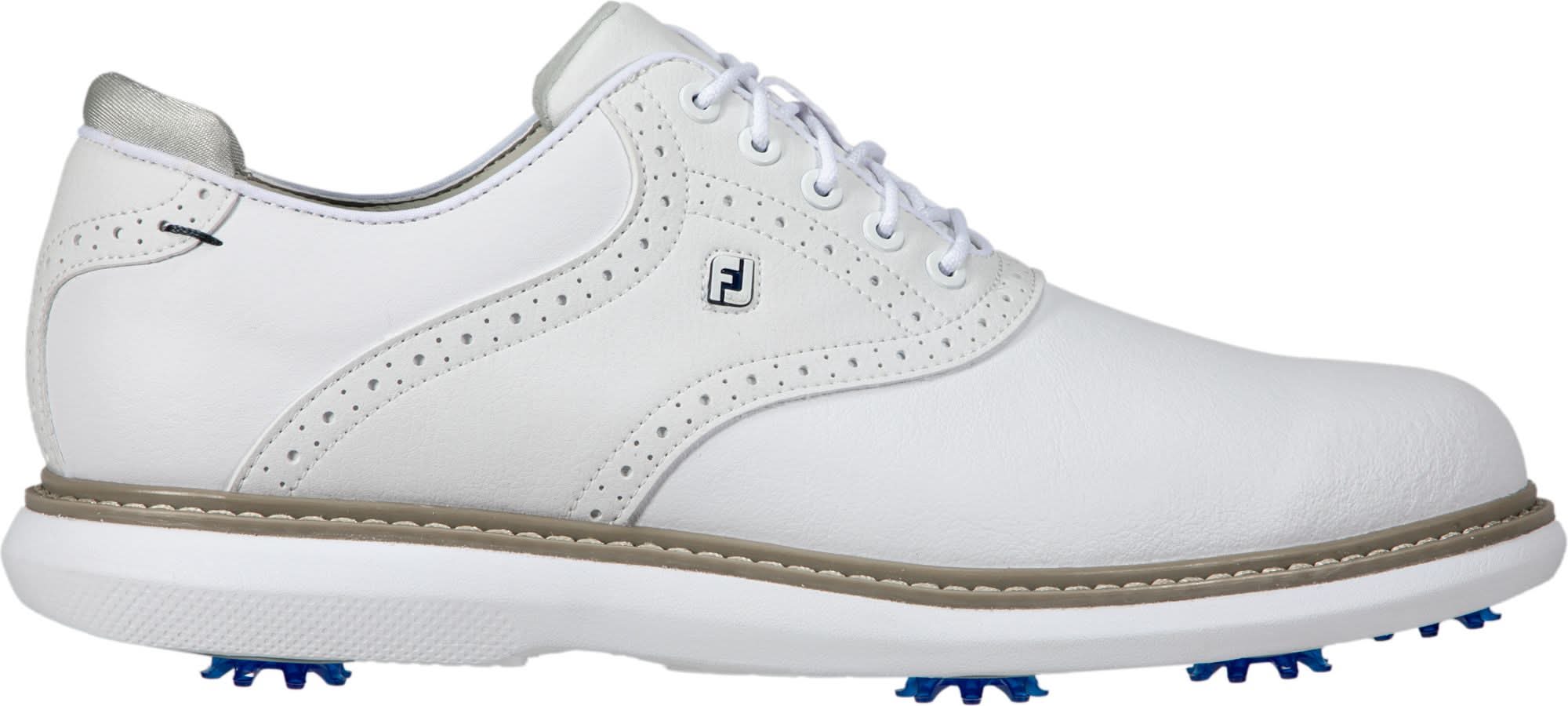 Foot Joy Men's Traditions Saddle Golf Shoes (Previous Season) (White, 13.0)