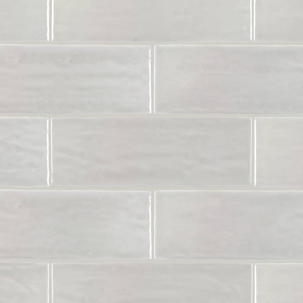 Boutique Ceramic Boutique Crafted Silver 5-in x 14-in Glazed Ceramic Subway Wall Tile (0.46-sq. ft/ Piece) | LWBOUT0514SILV