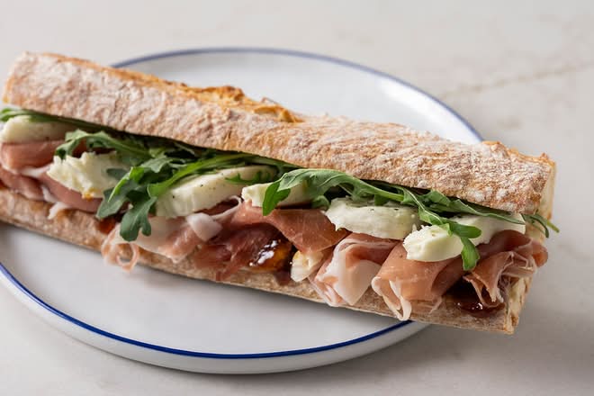 Prosciutto, Fig & Fresh Mozzarella Baguette