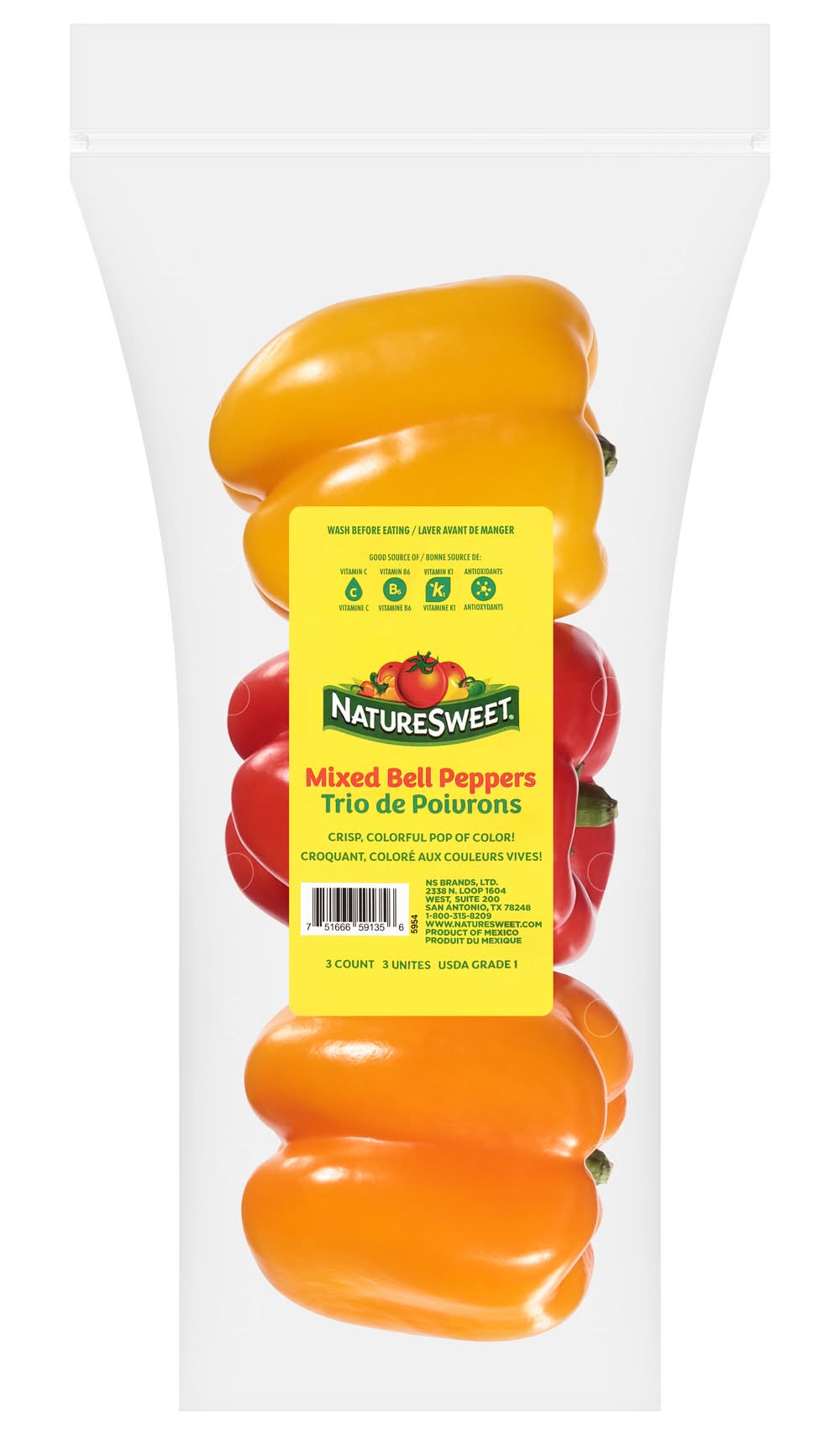 NatureSweet Mixed Bell Peppers (15.87 oz, 3 ct)