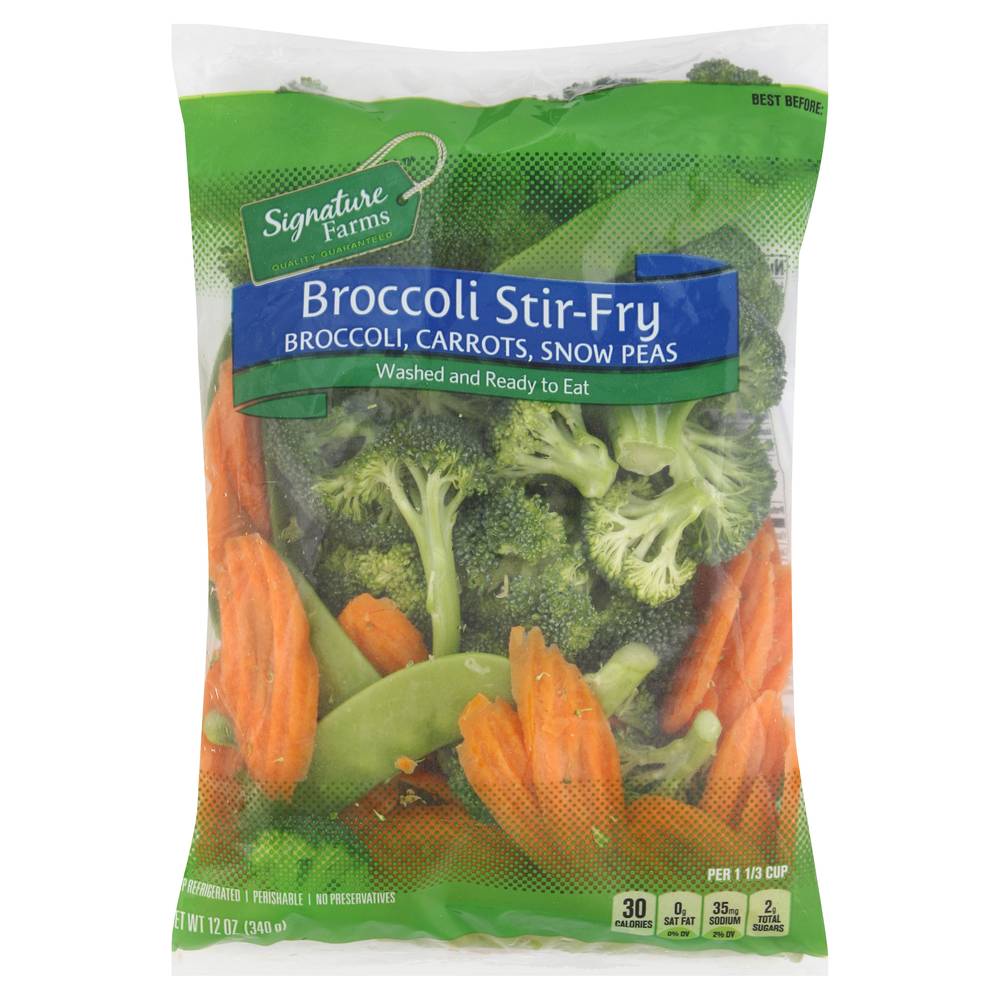 Signature Farms Broccoli Stir Fry With Carrots & Snow Peas (12 oz)