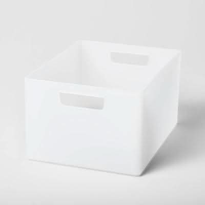 Brightroom Plastic Organizer Bin With Handles, Extra Large, Clear