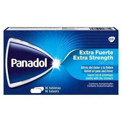 Panadol acetaminofén tabletas 500 mg extra fuerte