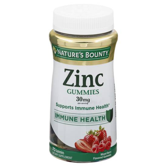 Nature's Bounty Mixed Berry 30 mg Zinc Gummies (70 ct)