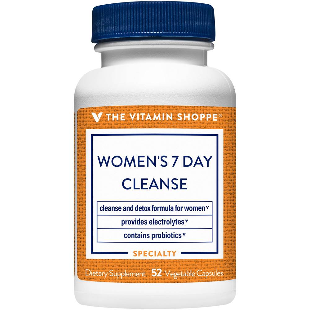 The Vitamin Shoppe Women's 7 Day Cleanse Formula Vegetable Capsule(52 Capsules)