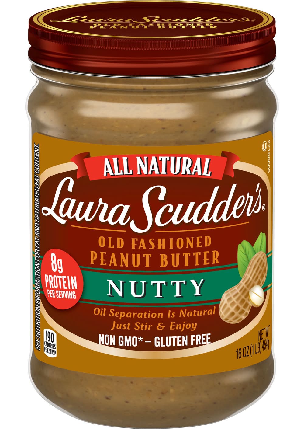 Laura Scudder's Old Fashioned Nutty Peanut Butter (16 oz)