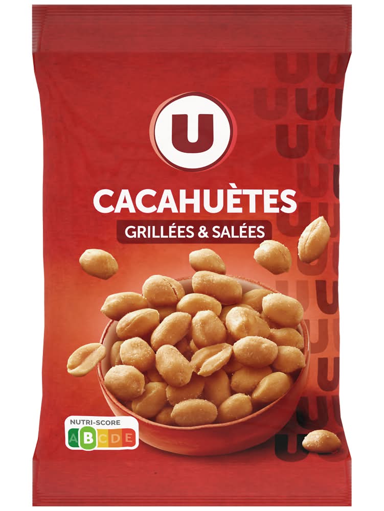 Les Produits U - Cacahuètes grillées et salées (250g)