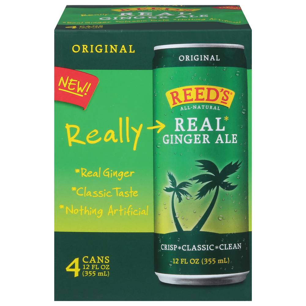 Reed's Real Ginger Ale (4 x 12 fl oz)