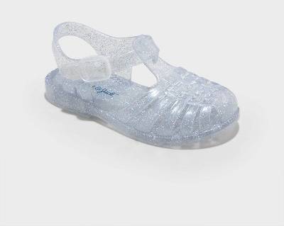 Toddler Sunny Jelly Fisherman Sandals - Cat & Jack™ Clear 9T: Hook and Loop, Flexible Outsole