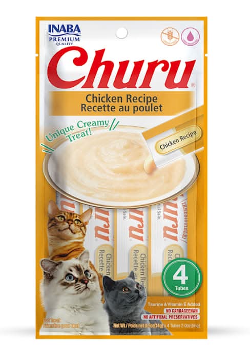 INABA Churu Chicken Recipe Cat Treats (4 x 0.5 oz)